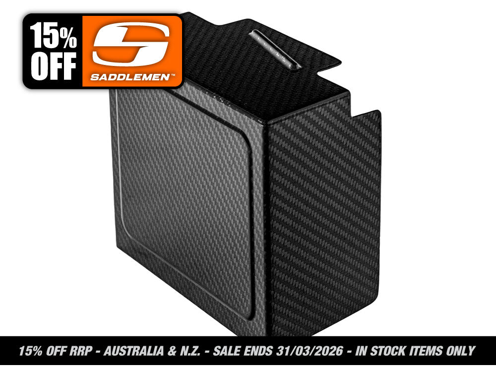 Saddlemen - Carbon Battery Side Cover – Gloss Finish. Fits Dyna 1997-2005
