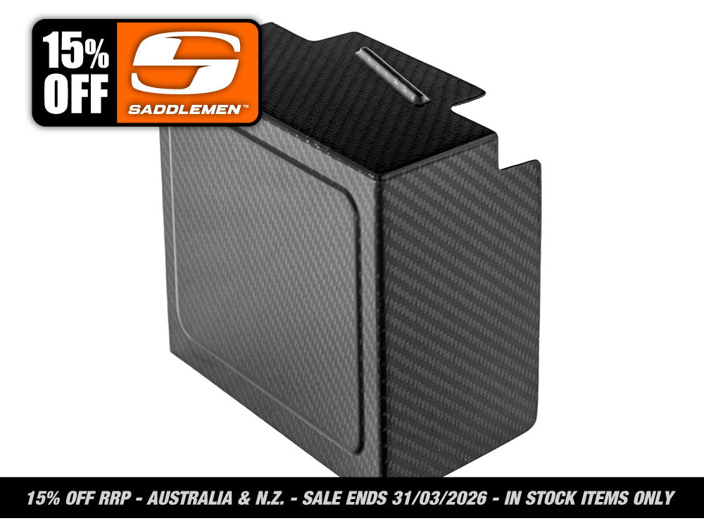Saddlemen - Carbon Battery Side Cover – Matte Finish. Fits Dyna 1997-2005