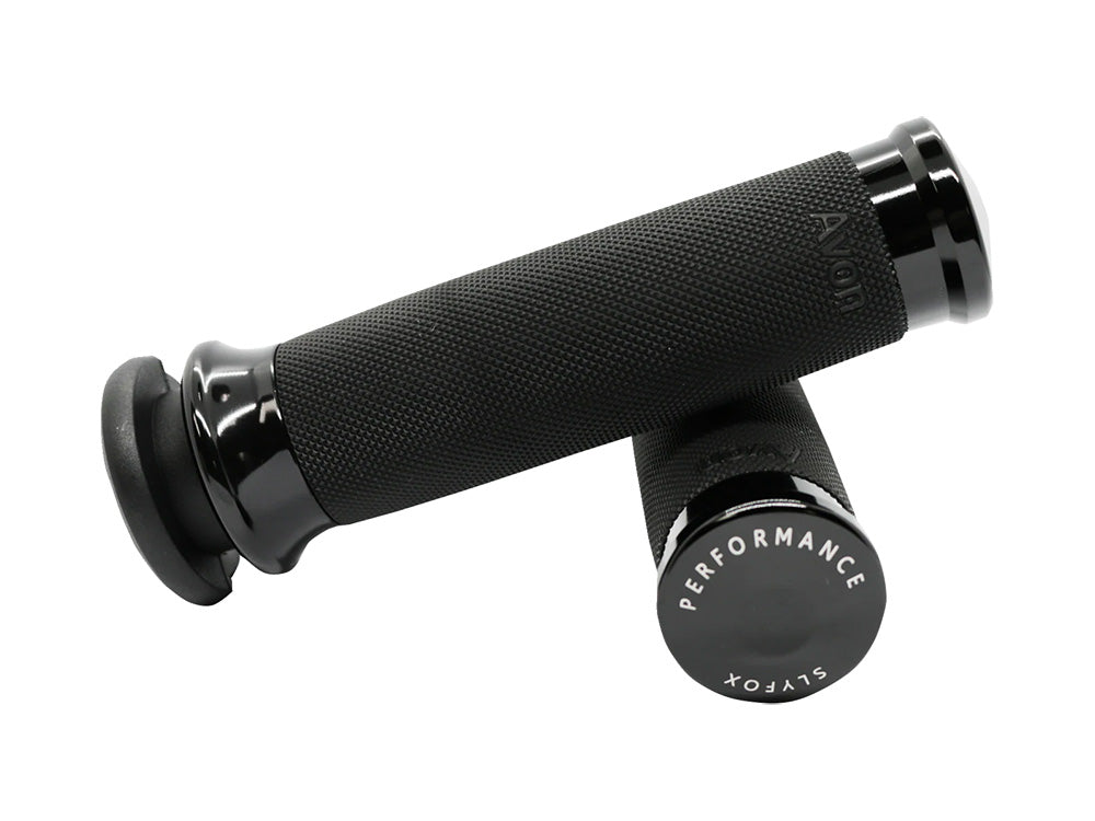 Handgrips - Black. Fits H-D with Throttle Cable