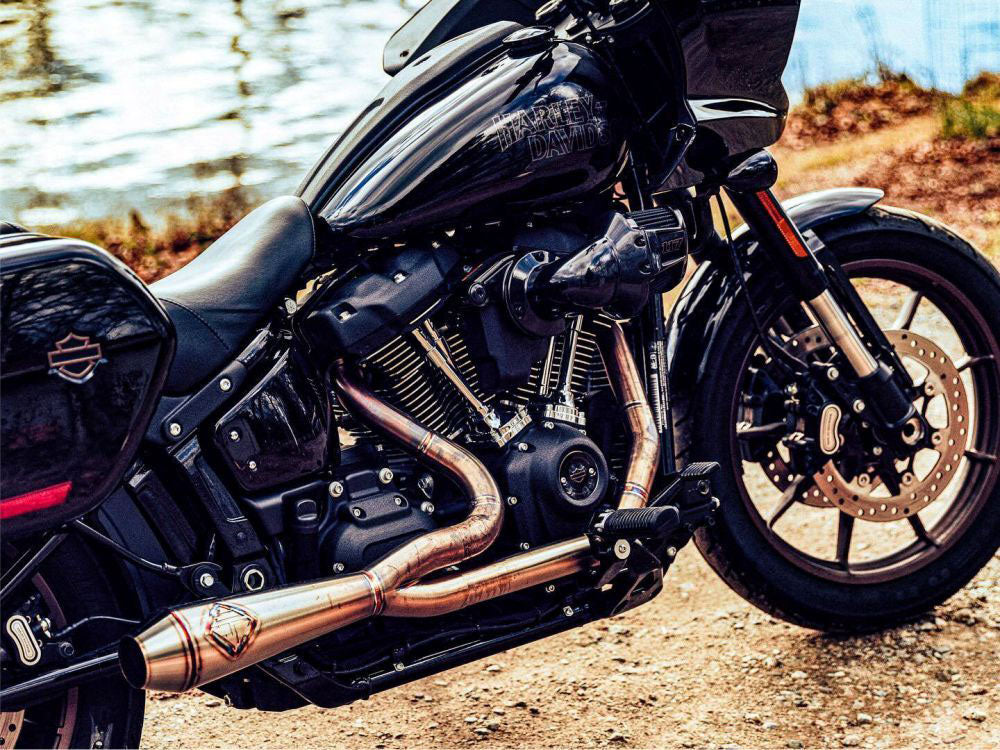 2-into-1 LaneSplitter Exhaust – Stainless Steel. Fits Softail 2018up Non-240 Rear Tyre Models – SP Concepts Exhaust