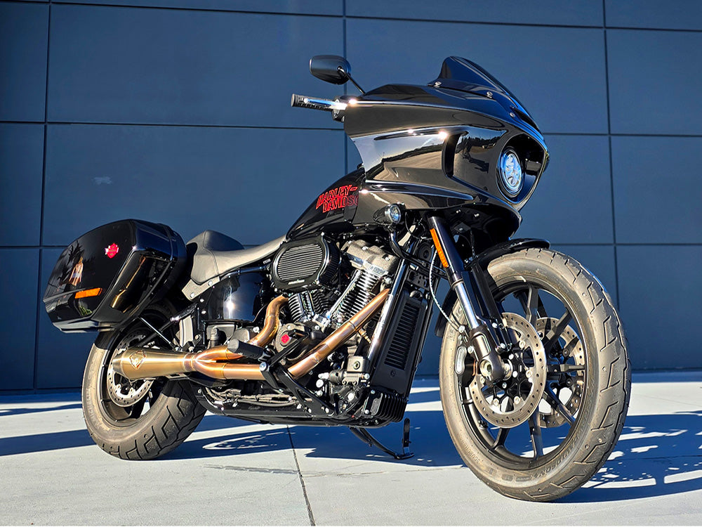 2-into-1 4.5in. Big Bore Exhaust – Stainless Steel. Fits Softail 2018up Non-240 Rear Tyre Models – SP Concepts Exhaust