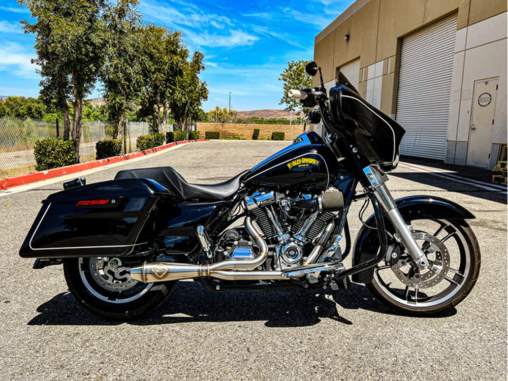 2-into-1 4.5in. Big Bore Exhaust – Stainless Steel. Fits Touring 2017up – SP Concepts Exhaust