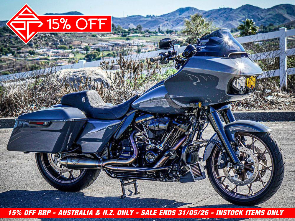 2-into-1 4.5in. Big Bore Exhaust – Stainless Steel. Fits Touring 2017up – SP Concepts Exhaust