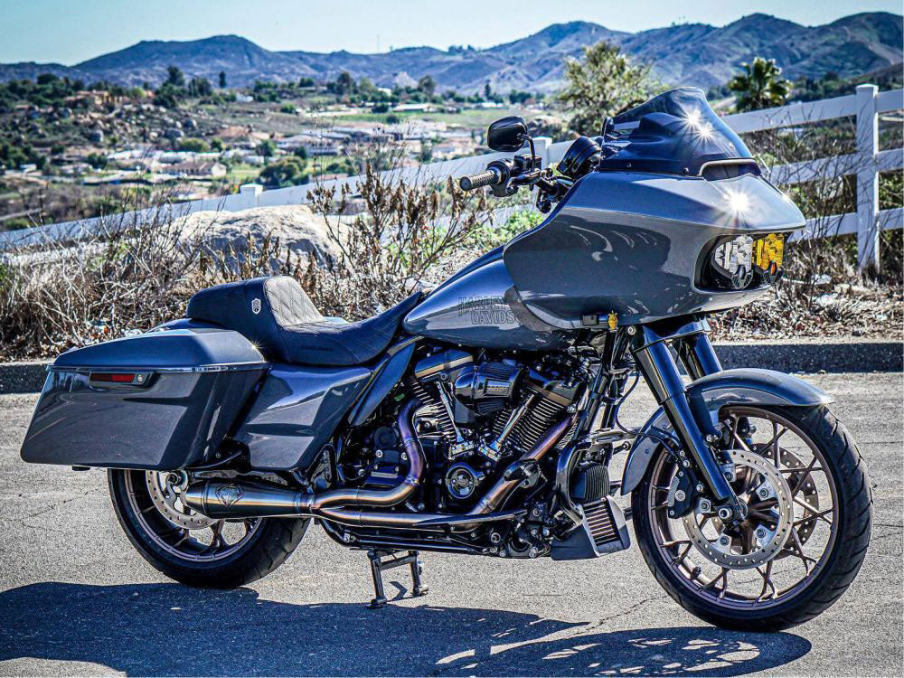 2-into-1 4.5in. Big Bore Exhaust – Stainless Steel. Fits Touring 2017up – SP Concepts Exhaust
