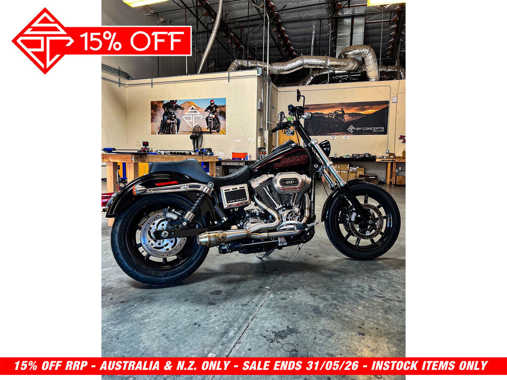 2-into-1 LaneSplitter Exhaust – Stainless Steel. Fits Dyna 2006-2017 – SP Concepts Exhaust