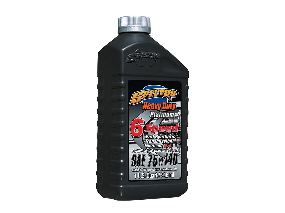 Heavy Duty Platinum Full Synthetic 6 Speed Transmission Oil. 74w140 1 Quart Bottle (946ml). Fits Big Twin 2006up.