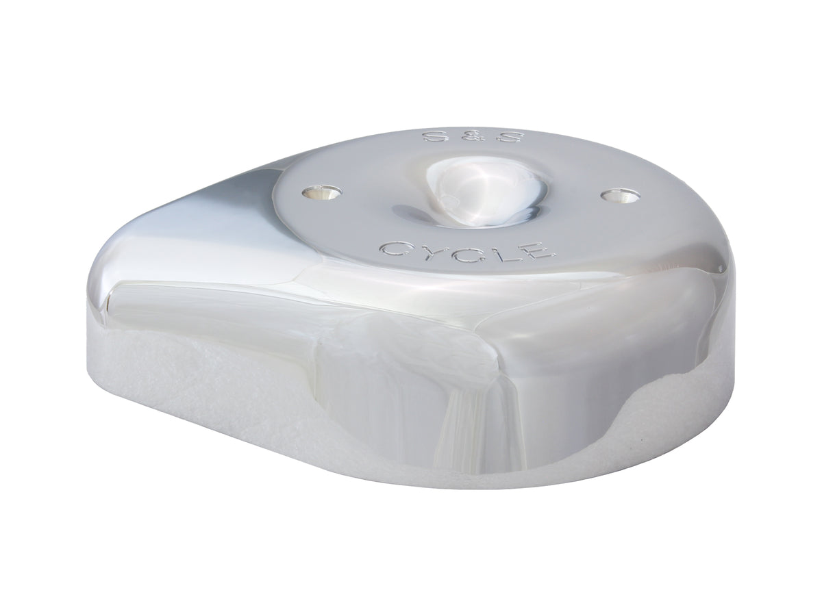 Teardrop Air Cleaner Cover - Chrome. Fits S&S Stealth Air Cleaners.