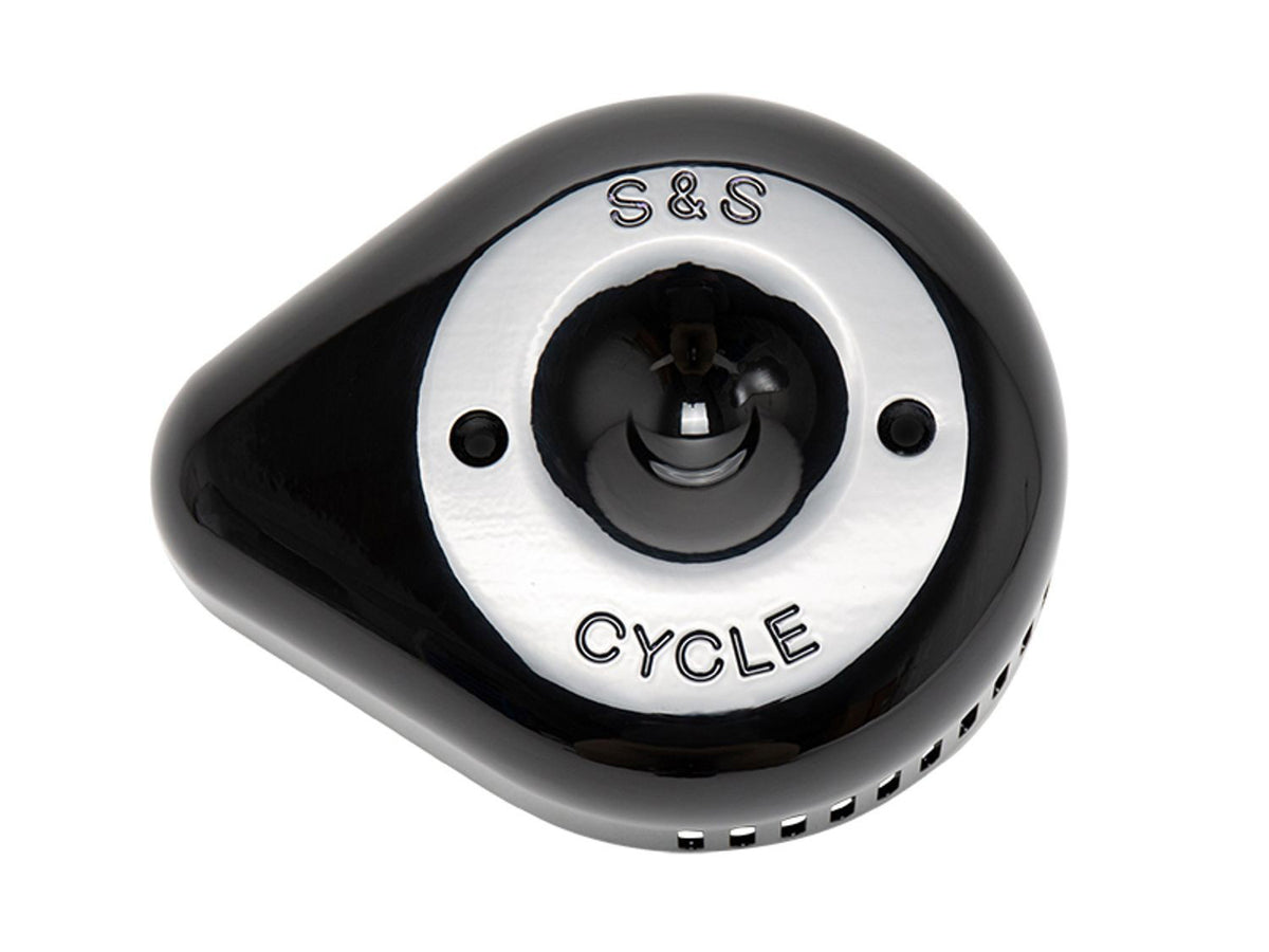 Slasher Teardrop Air Cleaner Cover - Black. Fits S&S Stealth Air Cleaners.