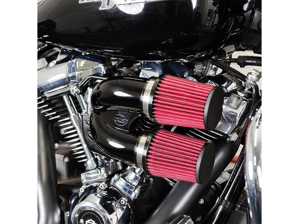 Tuned Induction Air Cleaner Kit - Gloss Black. Fits Touring 2017-2024 & Softail 2018-2024