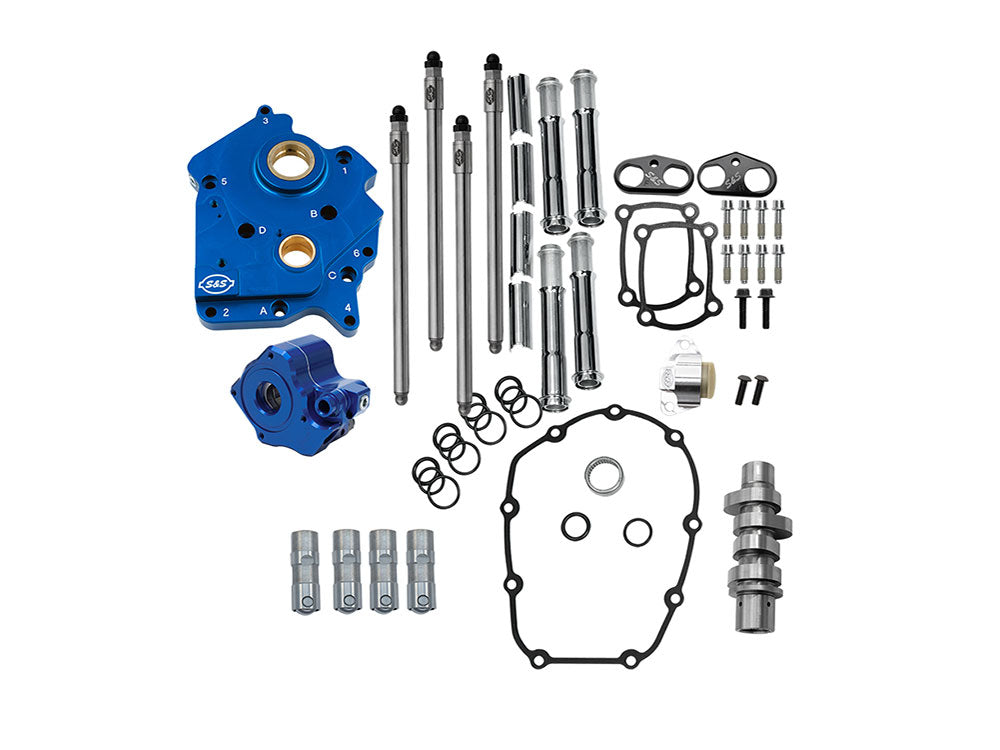 Cam Chest Kit with HPT560 VVT Chain Drive Camshaft & Chrome Pushrod Covers. Fits 121ci VVT Gen 2 Milwaukee-Eight CVO Street Glide 2023up, CVO Road Glide 2023up & 117ci VVT Gen 2 2026up Street Glide & Road Glide Limited.