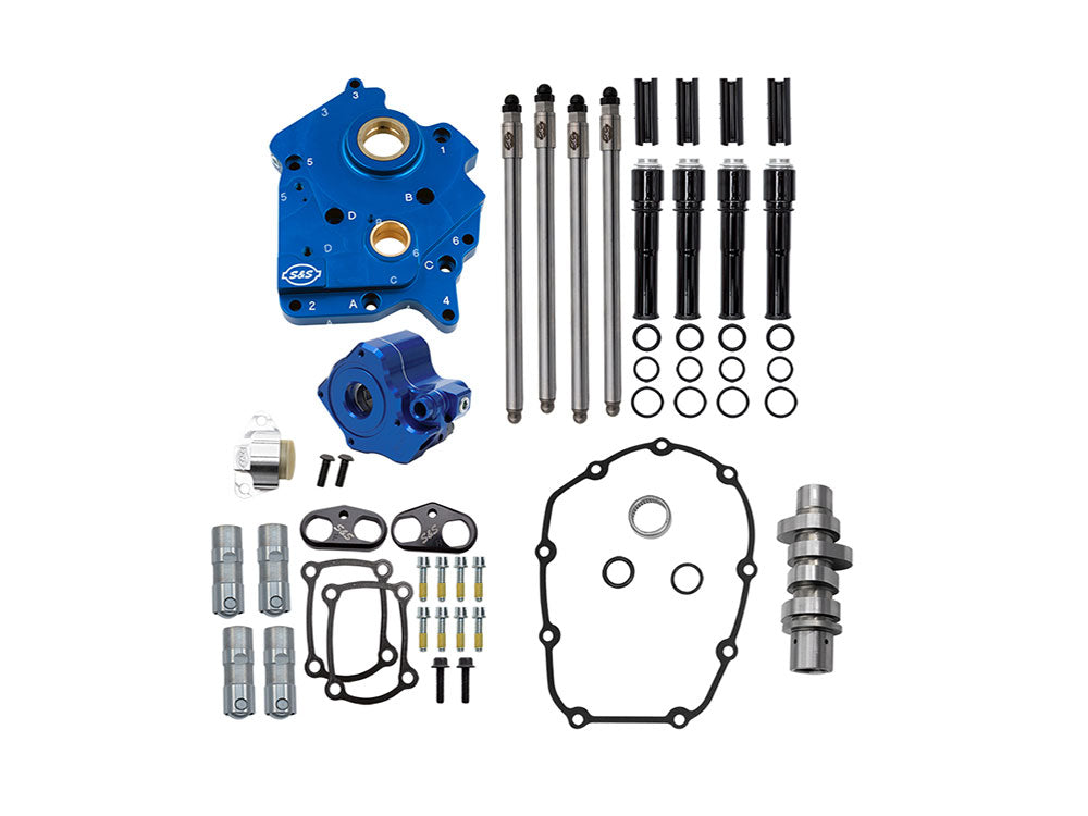 Cam Chest Kit with HPT560 VVT Chain Drive Camshaft & Black Pushrod Covers. Fits 121ci VVT Gen 2 Milwaukee-Eight CVO Street Glide 2023up, CVO Road Glide 2023up & 117ci VVT Gen 2 2026up Street Glide & Road Glide Limited.