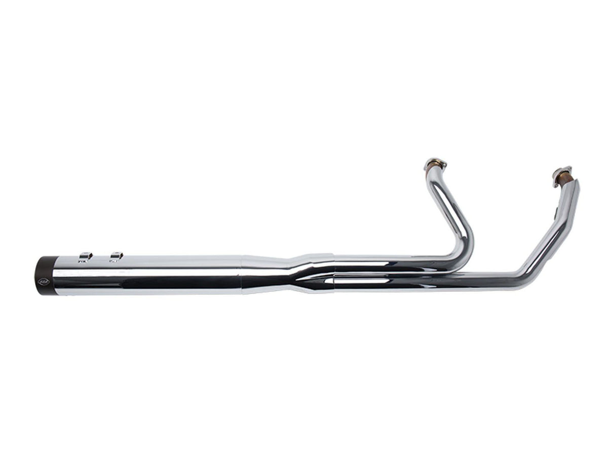 2-into-1 Sidewinder Exhaust - Chrome with Black End Cap. Fits Touring 2017up.