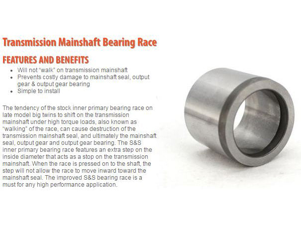 Inner Primary Bearing Race. Fits Big Twin 2008up.
