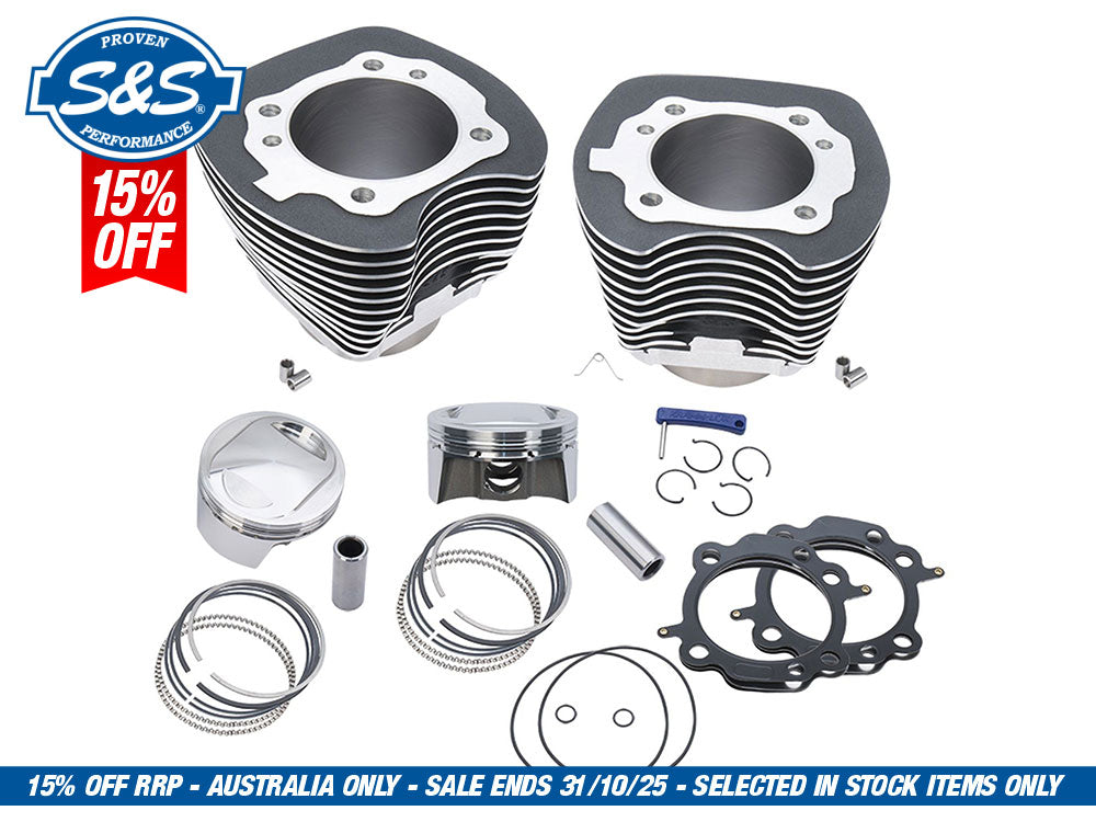 S&S- 98ci Big Bore Kit – Black. Fits Twin Cam 1999-2006
