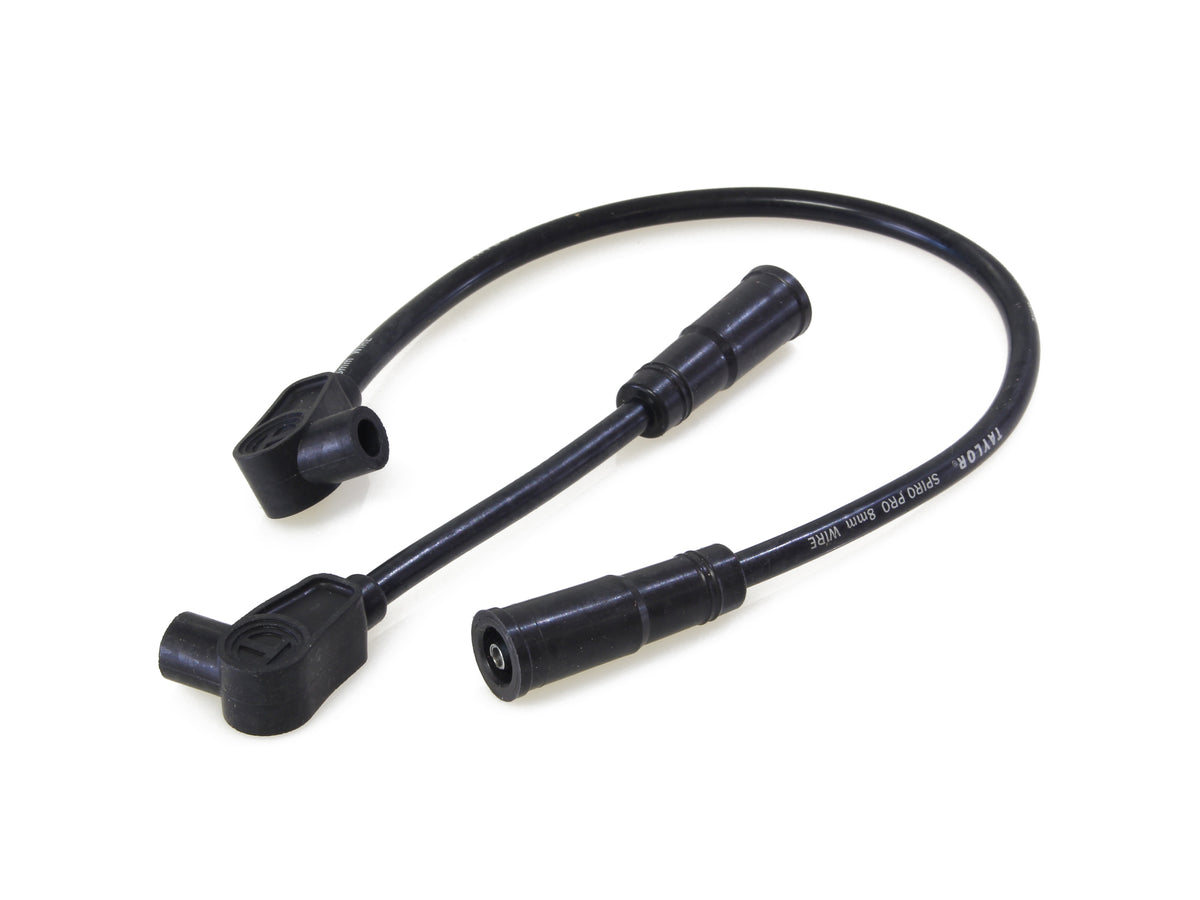 8mm Spark Plug Wire Set - Black. Fits Softail 2000-2017 and Dyna 1999-2017.