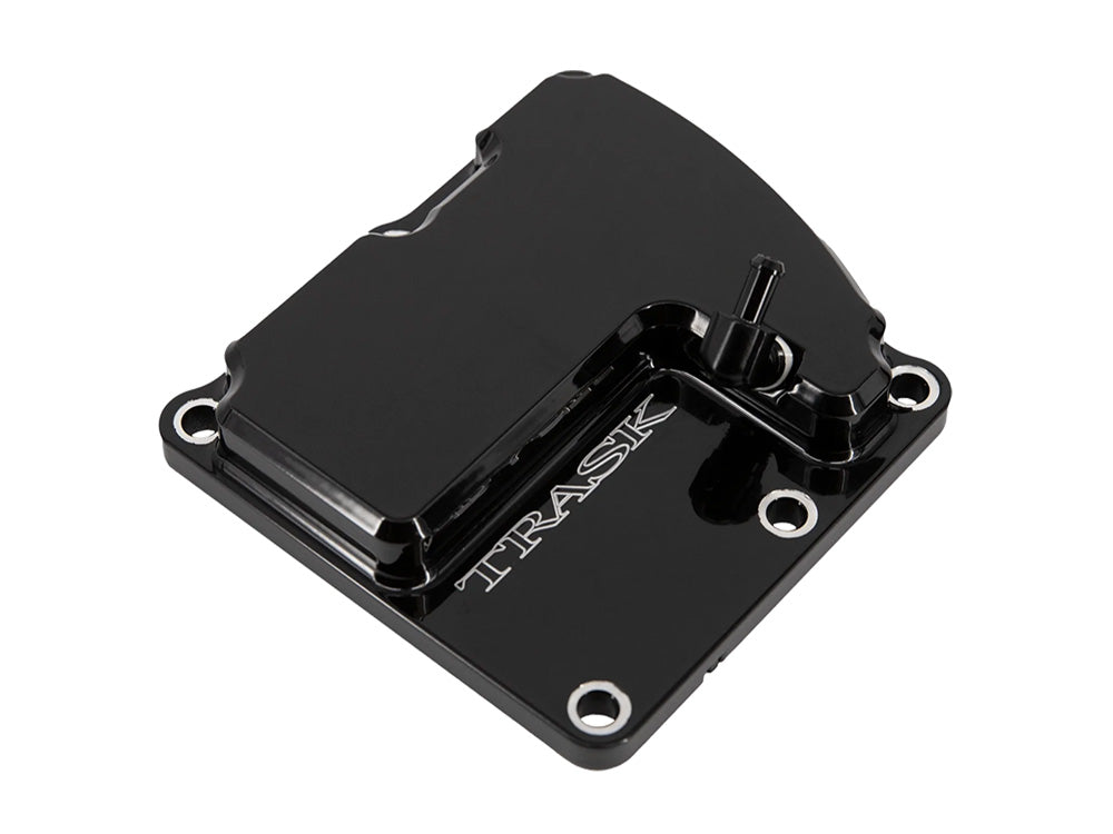 CheckM8 Vented Transmission Top Cover – Black. Fits Milwaukee-Eight 2017up – Trask Performance