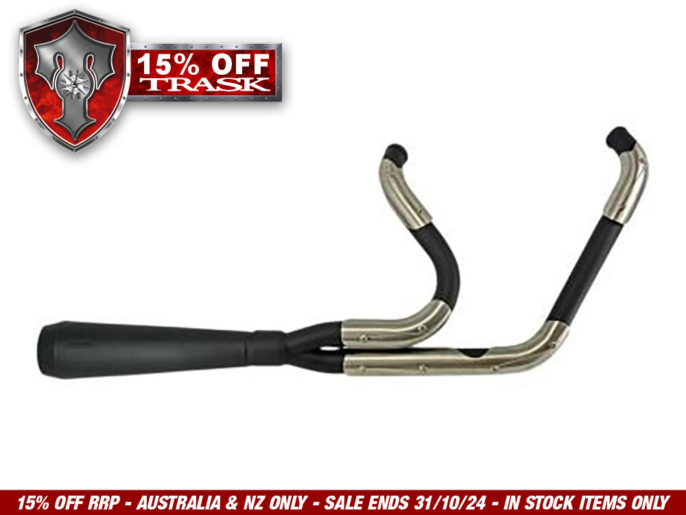 Assault 2-into-1 Exhaust – Black. Fits Touring 2007-2016.