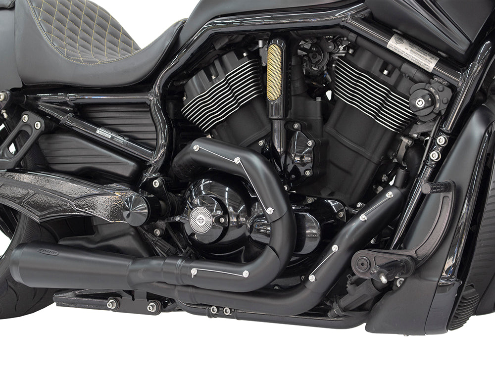 Assault 2-into-1 Exhaust – Black. Fits V-Rod 2007-2017 – Trask Performance
