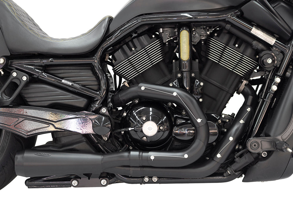 Assault 2-into-1 Exhaust – Black. Fits V-Rod 2007-2017 – Trask Performance
