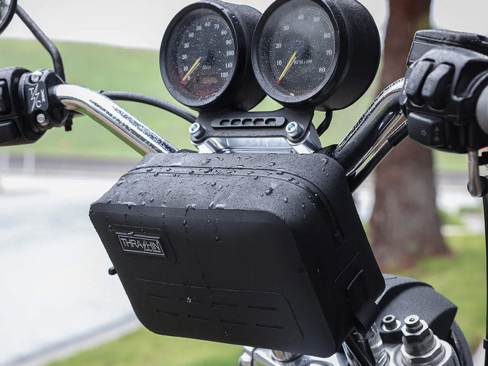 Waterproof Handlebar Bag – Black – Thrashin Supply