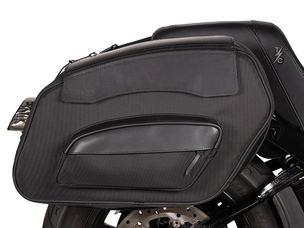 Sport Saddlebags - Quick Detach. Fits Dyna 1996-2017 & 2018up Low Rider/S, Street Bob, Fat Bob, Fat Boy & Softail Standard.