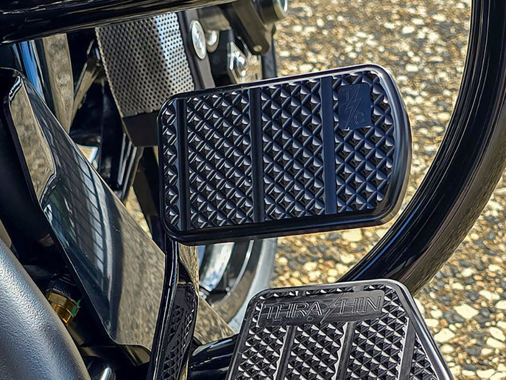 Bagger Brake Pad – Black. Fits Touring 1980up, FL Softail 1986-2017 & Dyna Switchback 2012-2016. – Thrashin Supply