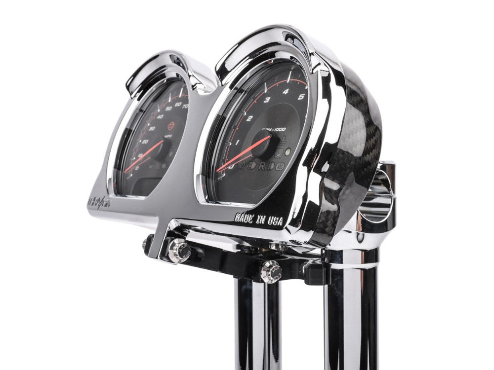 Thrashin Holeshot Risers to Gauges Relocation Bracket – Black. Fits Thrashin’ Gauge housings – Thrashin Supply