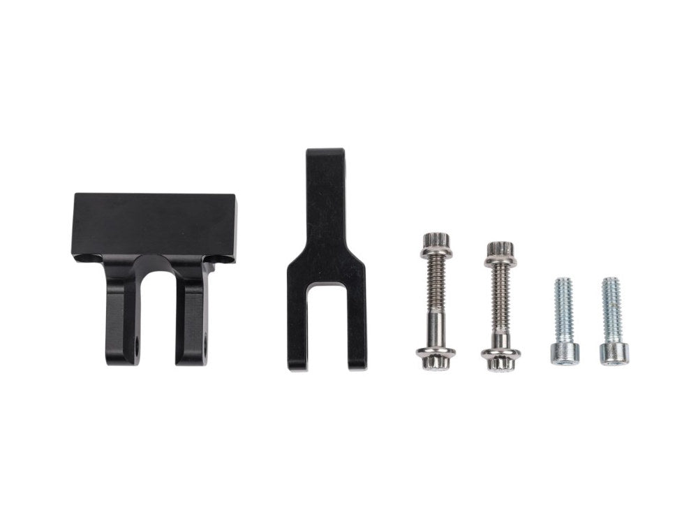 Thrashin OG Risers to Gauges Relocation Bracket – Black. Fits Thrashin’ Gauge housings – Thrashin Supply
