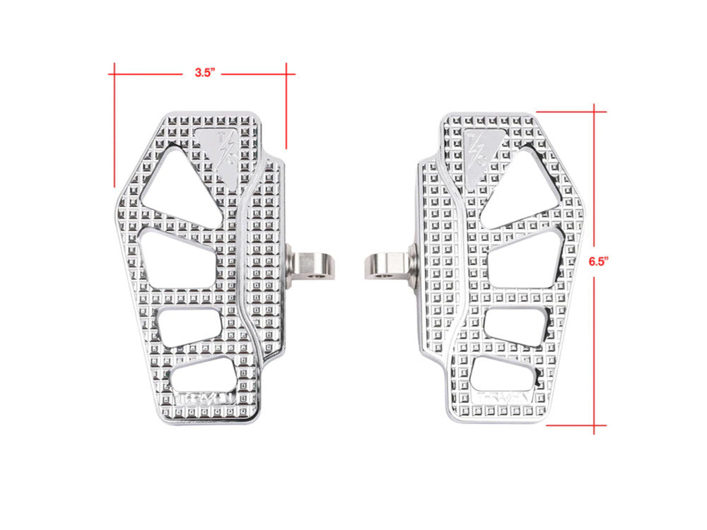 Apex Mini Floorboards with HD Male Mount – Chrome – Thrashin Supply