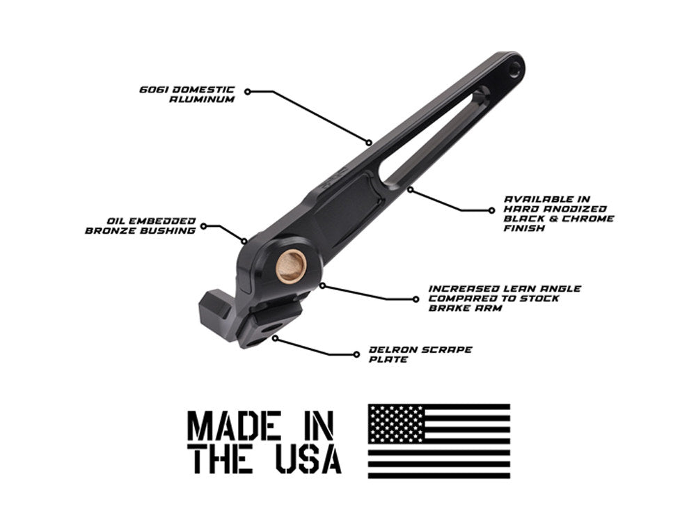 Brake Pedal Arm – Chrome. Fits Softail 2018up with Mid Controls – Thrashin Supply