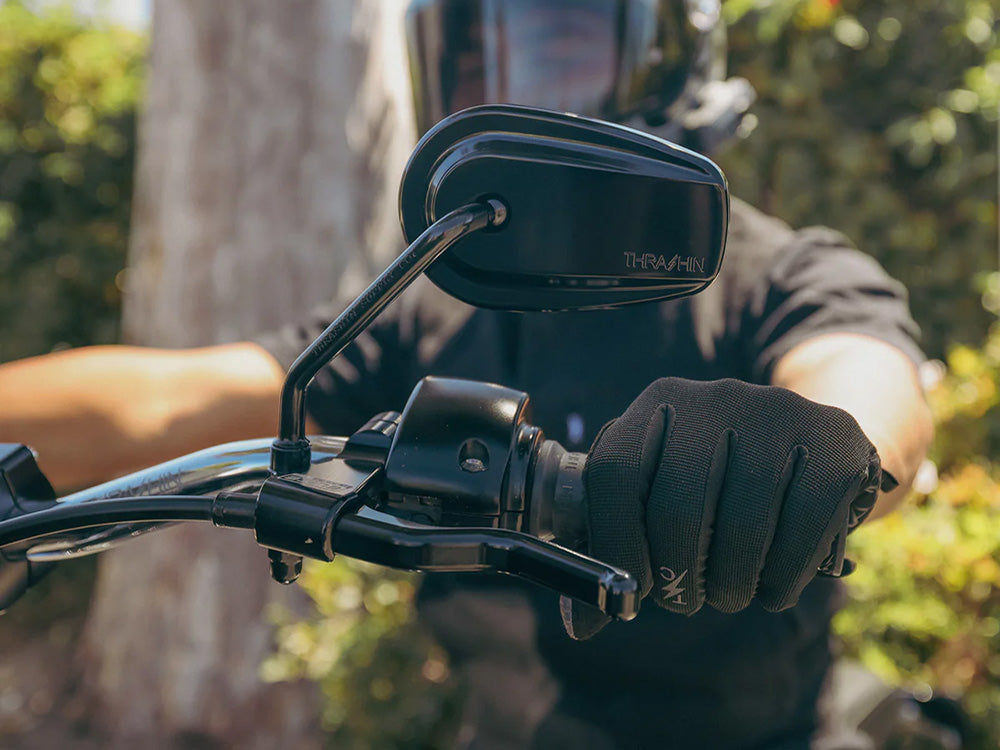 Billet Mini Mirrors Smooth - Black