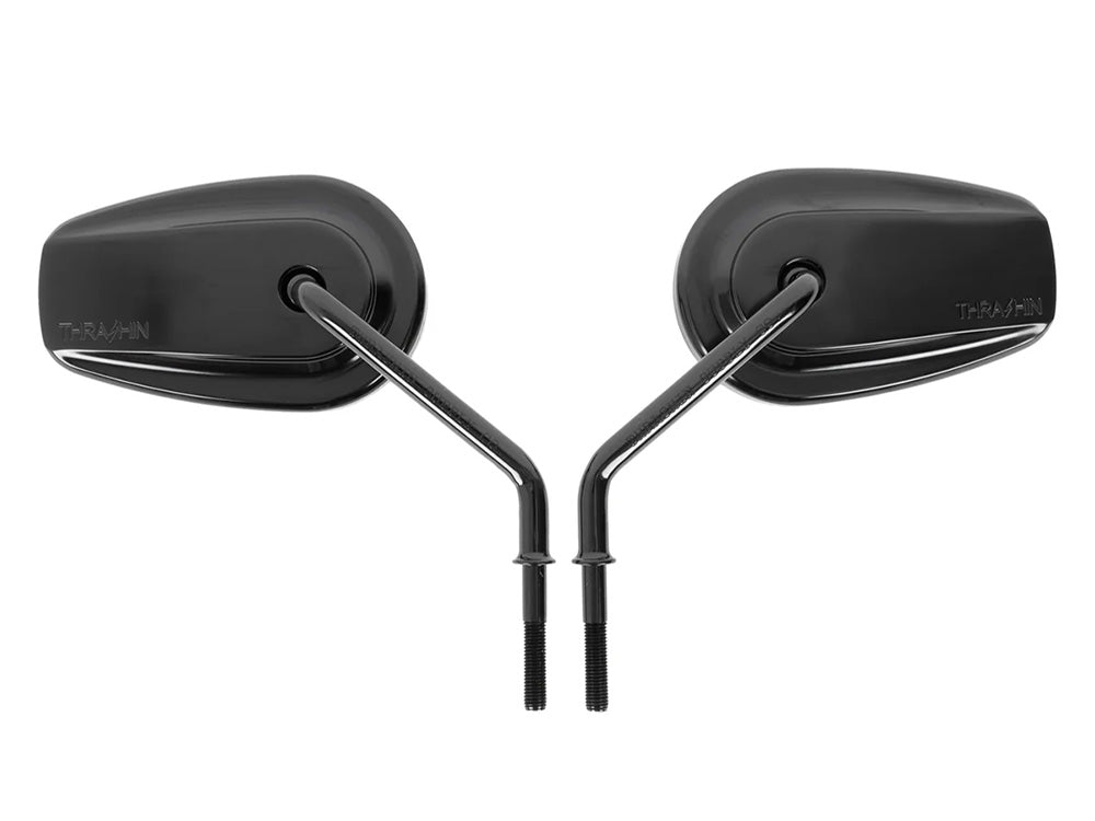 Billet Mini Mirrors Smooth - Black