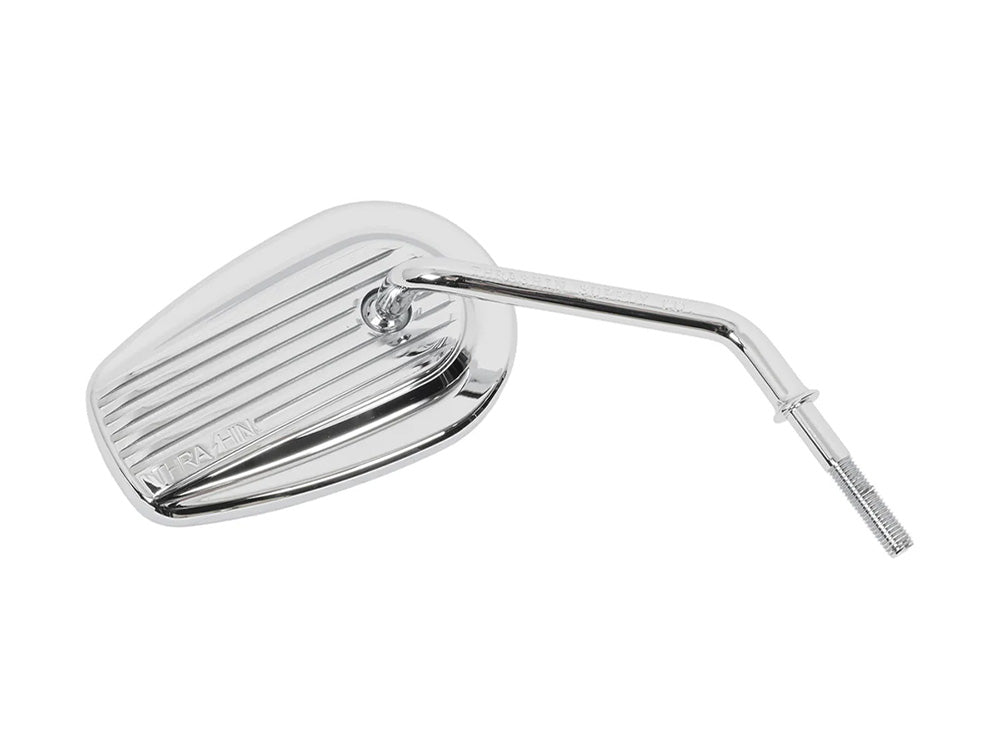 Billet Mini Mirrors Finned - Chrome