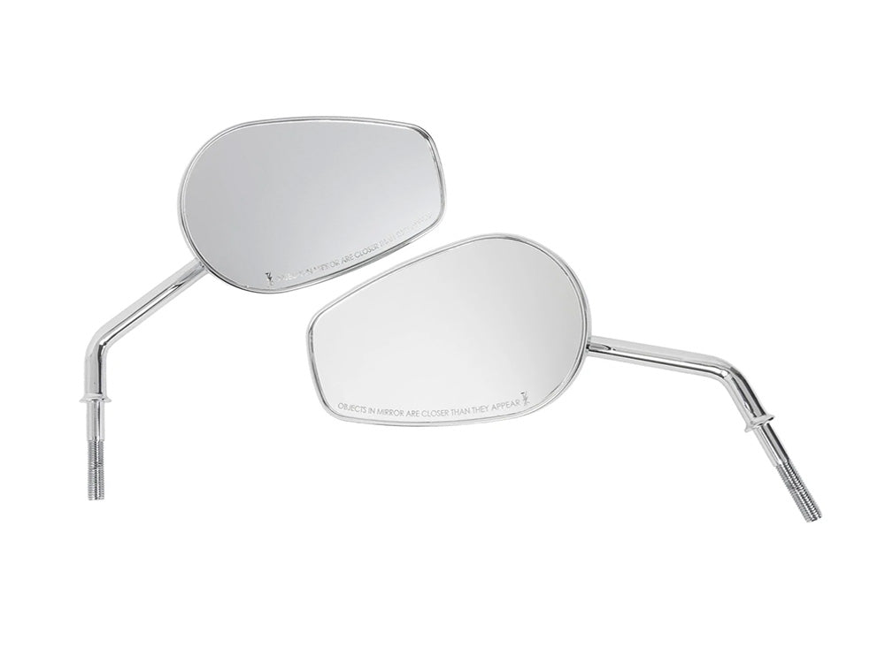 Billet Mini Mirrors Finned - Chrome