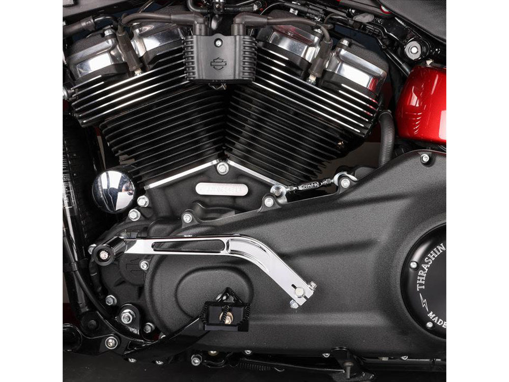 Mid Control Shift Linkage Rod - Chrome. Fits Dyna 1991-2017, FXR 1982-1994 & Softail 2018up with Mid Controls