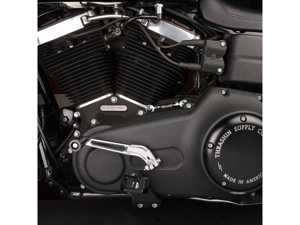 Mid Control Shift Linkage Rod - Chrome. Fits Dyna 1991-2017, FXR 1982-1994 & Softail 2018up with Mid Controls