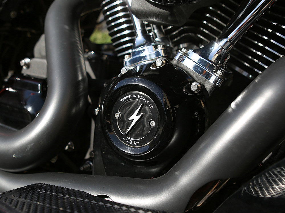 Dished Points Cover – Black. Fits Softail 2018-2024 & Most Touring 2017-2024 – Thrashin Supply