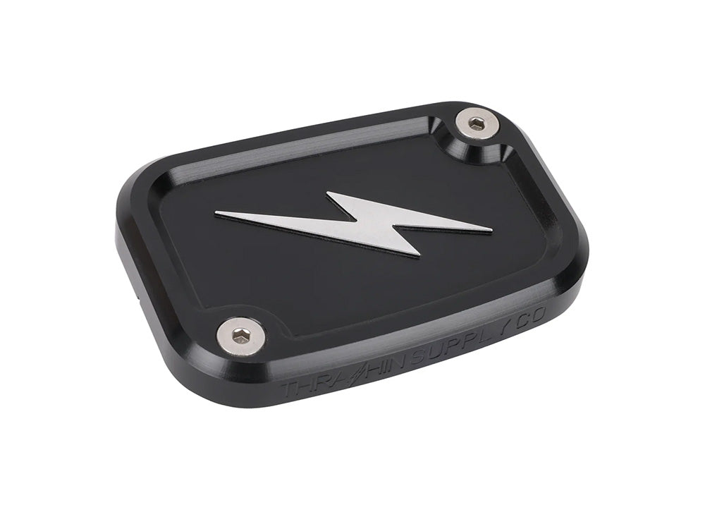 Front Master Cylinder Cover – Black. Fits Softail 2018up – Thrashin Supply