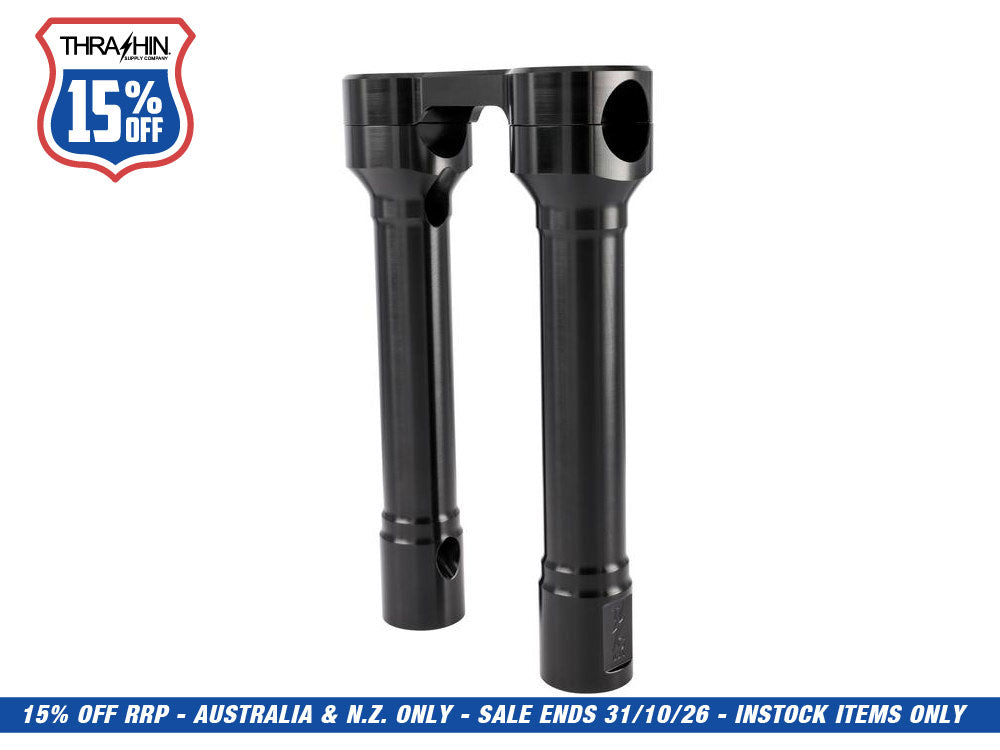 8in. Hole Shot Risers - Black. Fits 1in. Handlebar