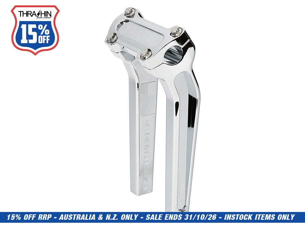 9.5in. Pull Back Thrashin Risers - Chrome. Fits 1in. Handlebar