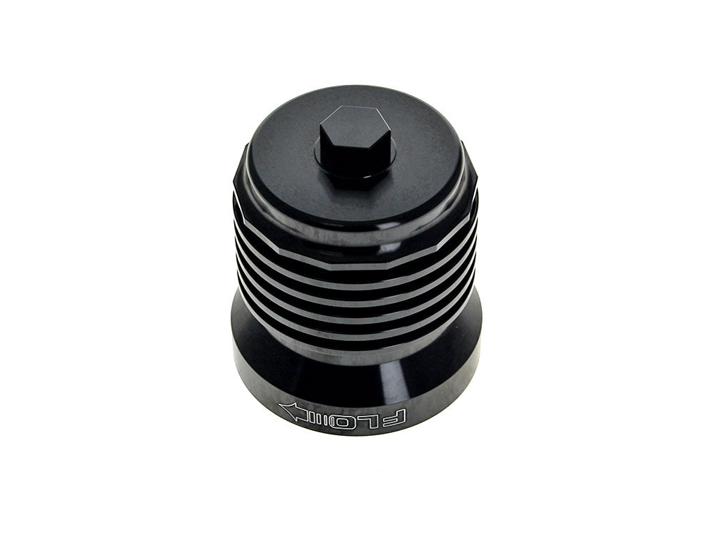 FLO Reusable Oil Filter - Black. Fits Milwaukee Eight 2017up, Twin Cam 1999-2017, Evolution 1984-1999 & Sportster 1984-2021