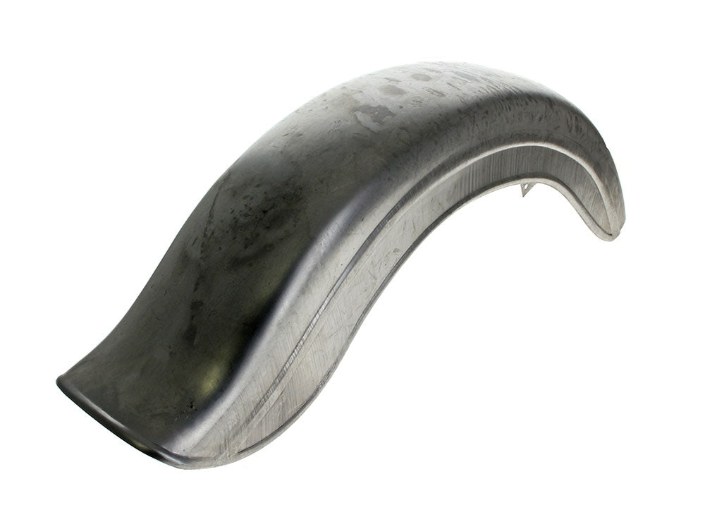 Rear Universal Fat Bob Style Fender with Left Side Chain Cut Away - Raw