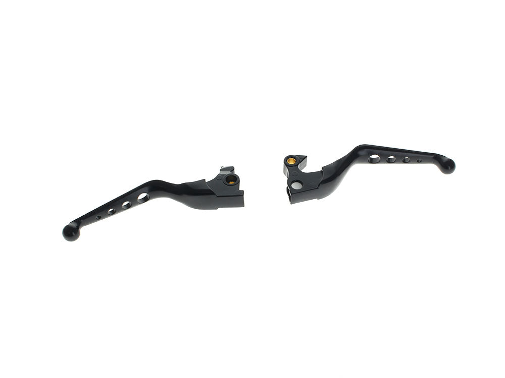 4 Hole Hand Levers - Black. Fits Sportster 2014-2021