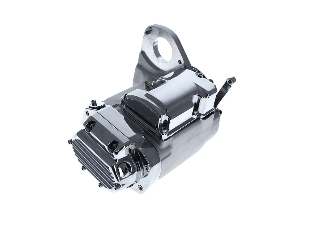 6 Speed Overdrive Transmission - Raw Aluminium Finish. Fits Softail 1990-1999