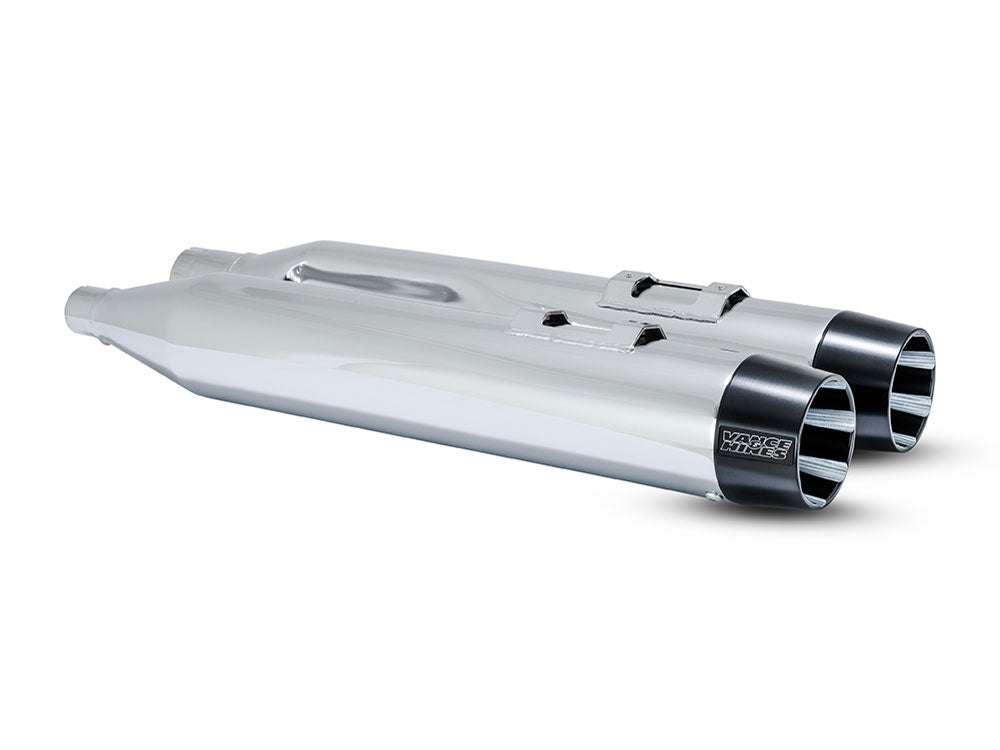 4.5in. Blackbird 450 Slip-On Mufflers - Chrome with Black End Caps. Fits Touring 2017up