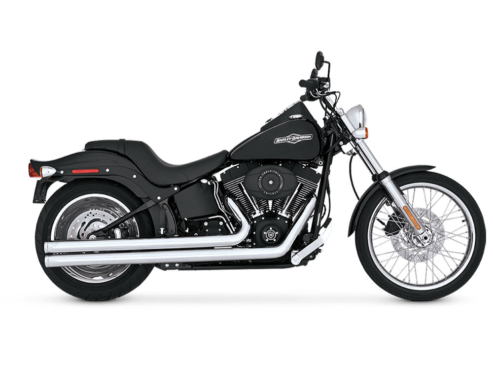 Big Shots Long Exhaust - Chrome. Fits Softail 1986-2017 Non-240 Tyre Models