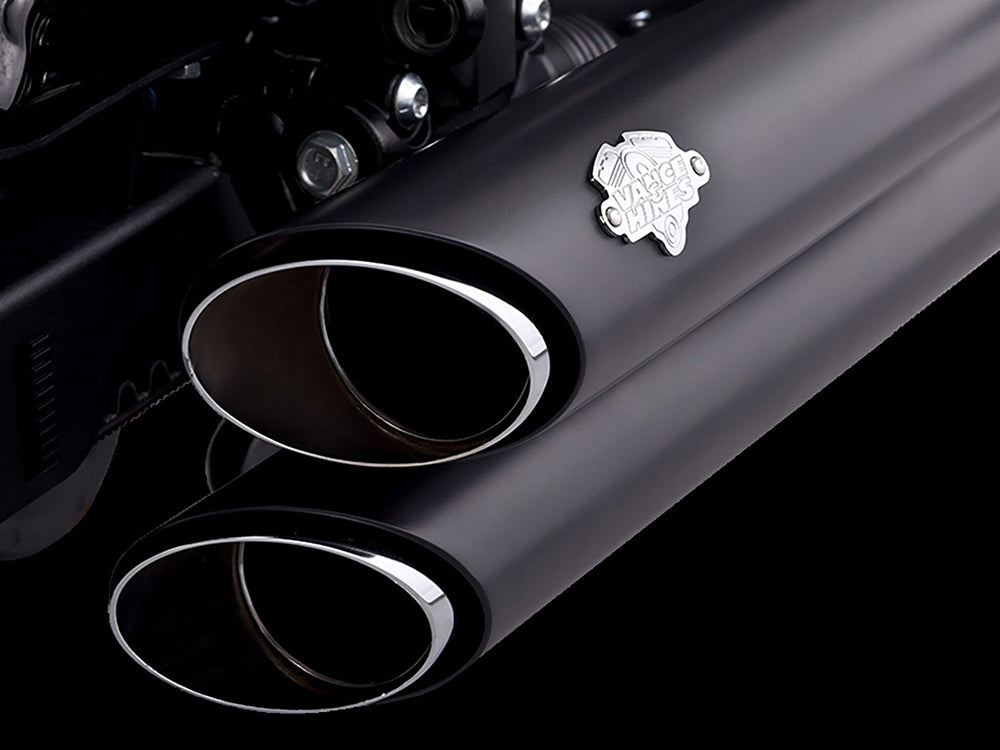 Shortshots Staggered Exhaust - Black. Fits Sportster 2014-2021