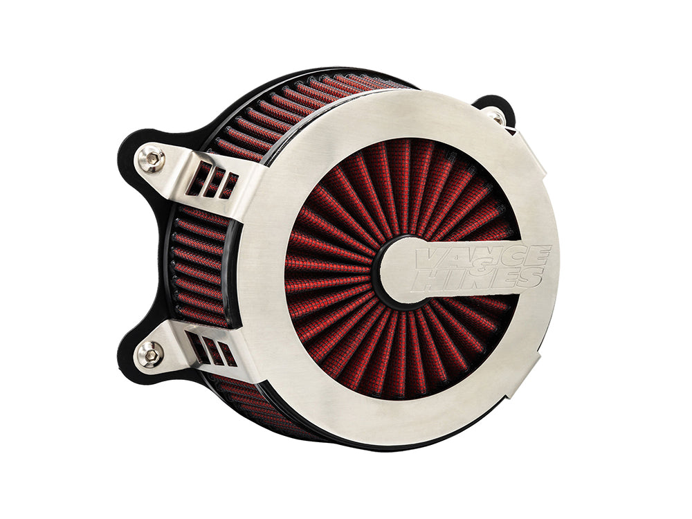 VO2 Cage Fighter Air Cleaner Kit - Brushed Stainless Steel. Fits Sportster 1988-2021