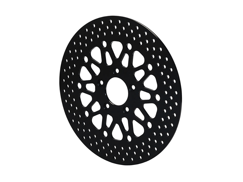 11.8in. Front Disc Rotor - Black Stainless Steel. Fits Dyna 2006-2017, Softail 2015up, Sportster 2014-2021 & Touring 2008up.