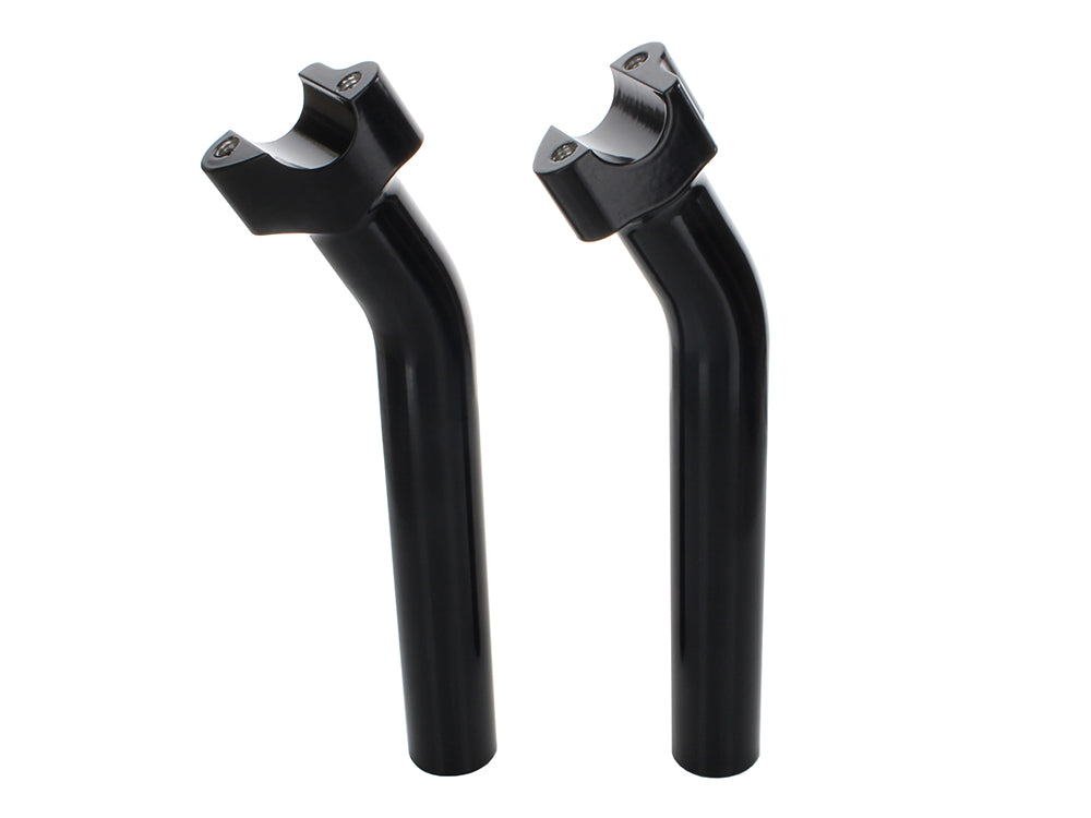 9-1/2in. Pullback Risers With 1-1/4in. Thick Base – Gloss Black. Fits 1in. Handlebar.